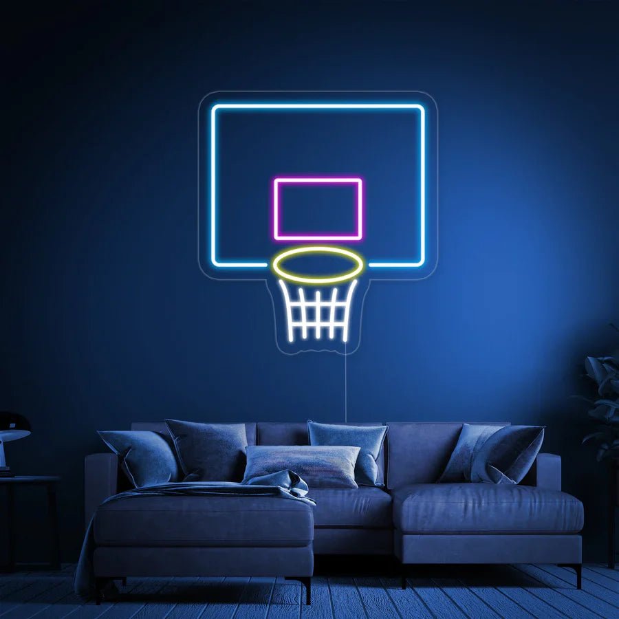 canestro basket neon - Skizzografico