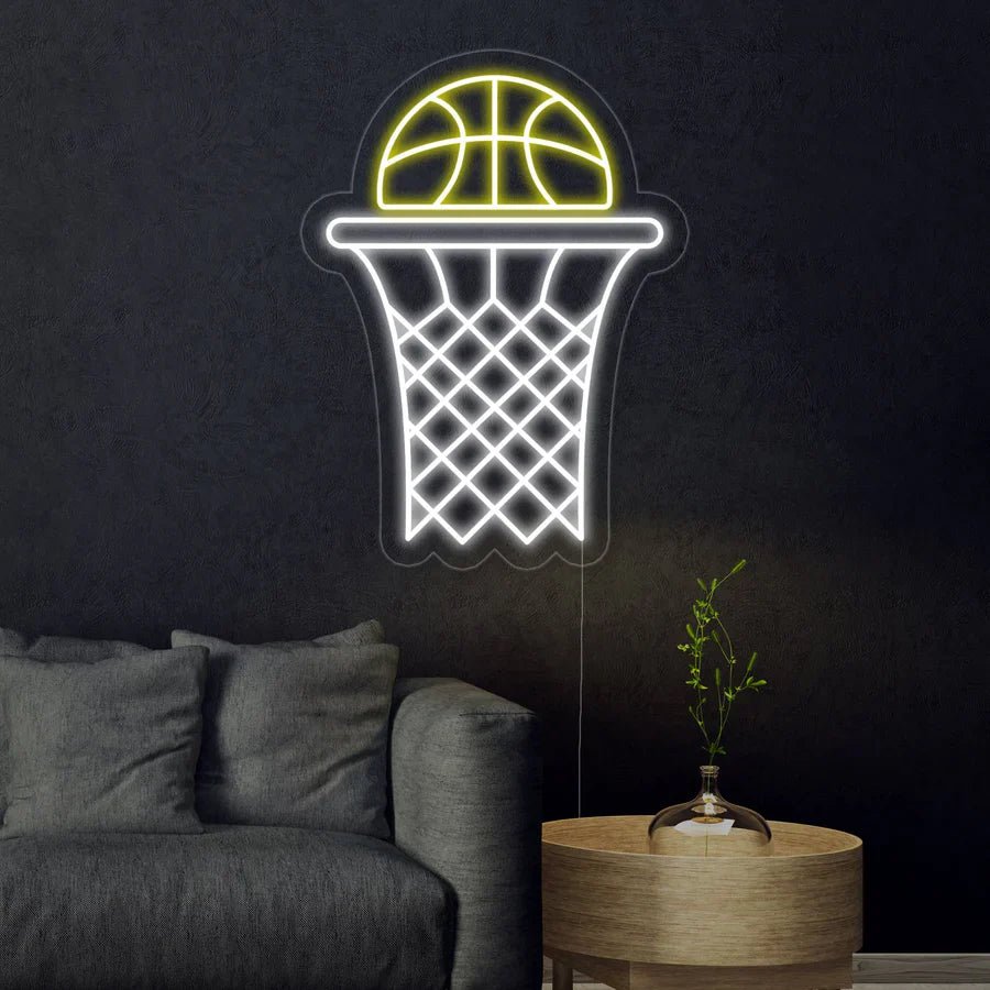 canestro basket neon - Skizzografico