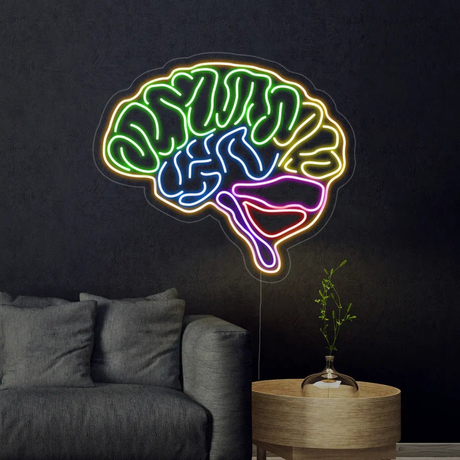 Cervello colorato neon - Skizzografico