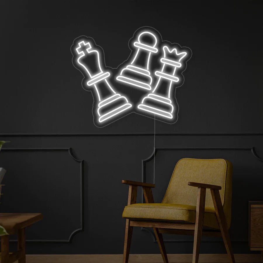 scacchi neon - Skizzografico