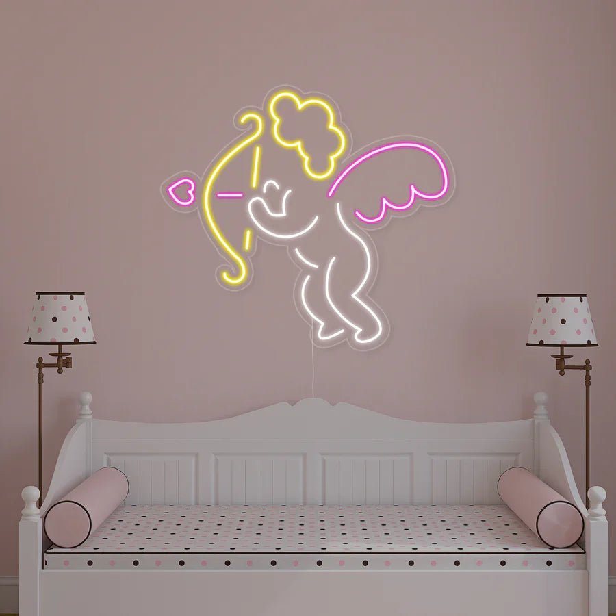 cupido con frecce neon - Skizzografico