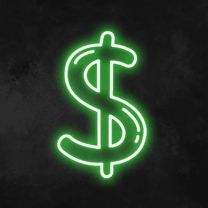 Dollaro neon - Skizzografico