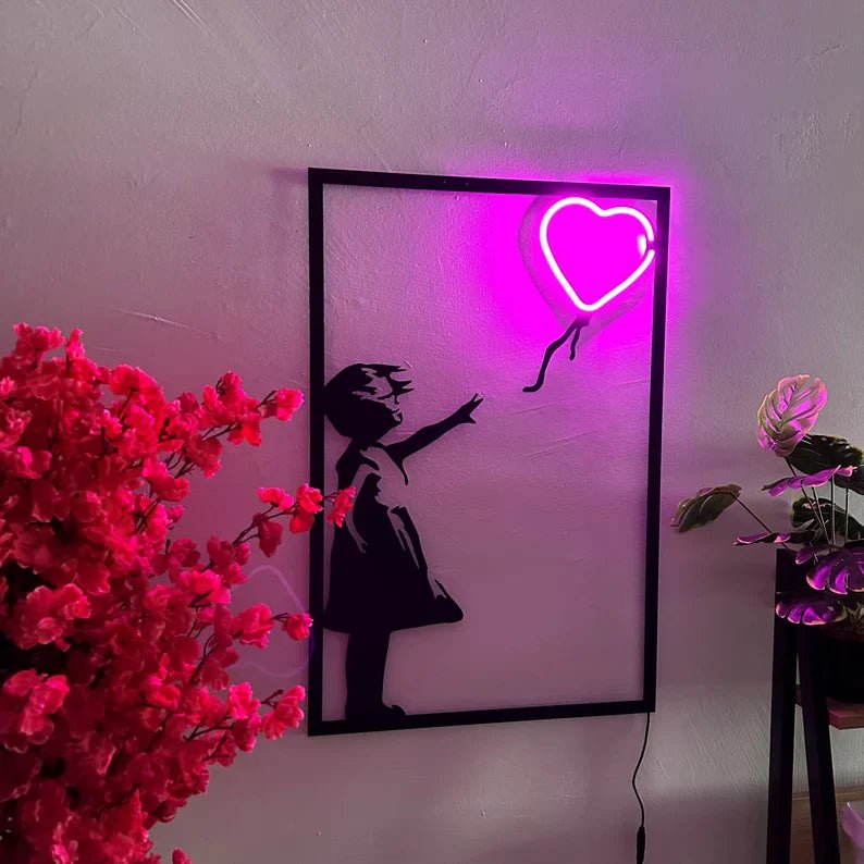 Quadro bambina con cuore - Skizzografico