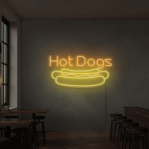 hot dogs neon - Skizzografico