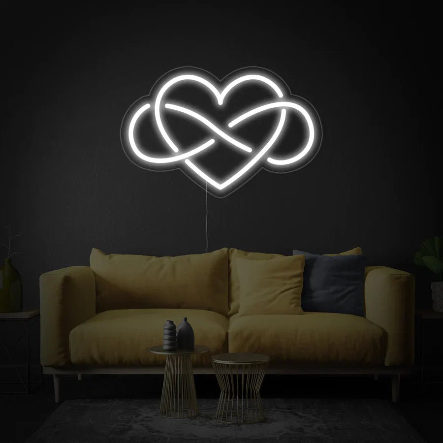 Cuore intrecciato neon - Skizzografico