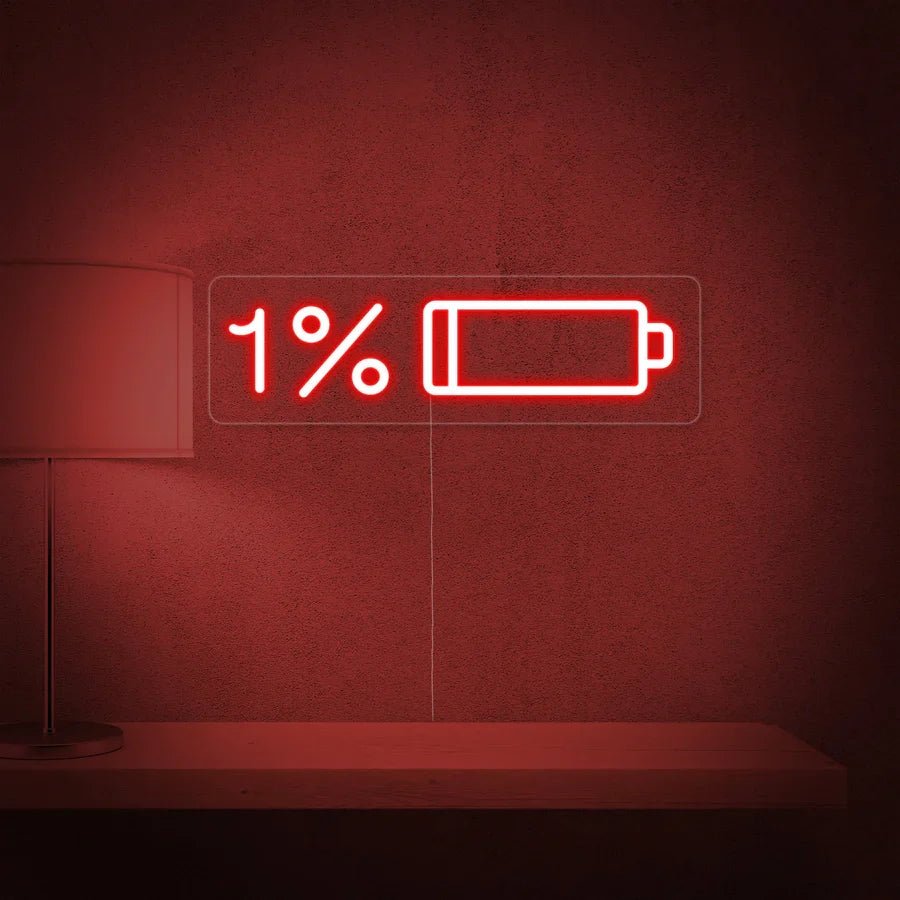 Batteria Scarica neon - Skizzografico