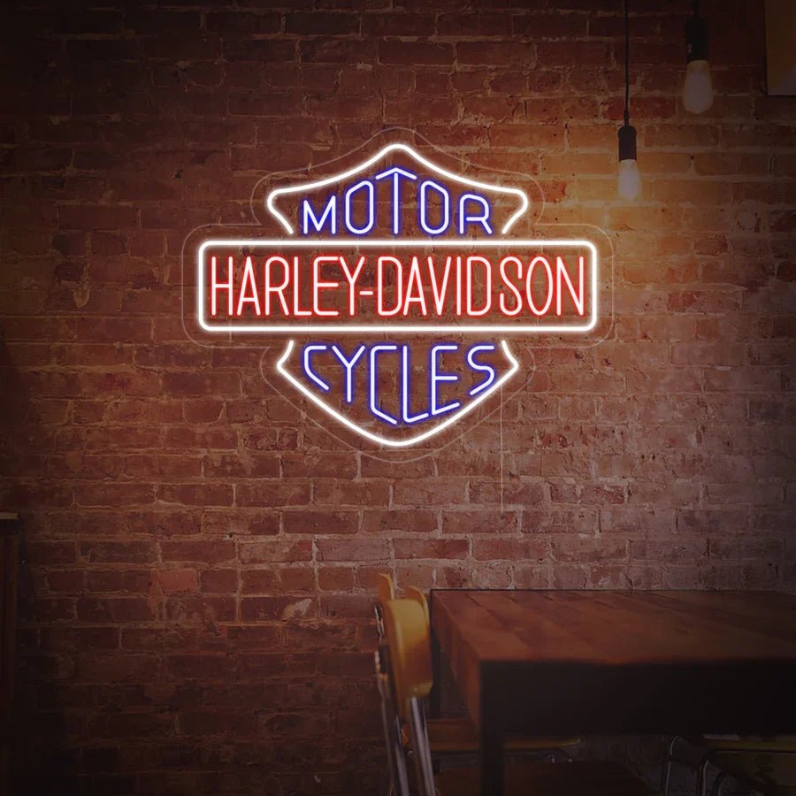 harley davidson neon - Skizzografico