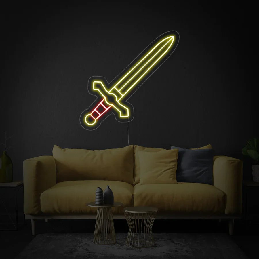 Metal Dagger Knight Sword Neon - Skizzografico