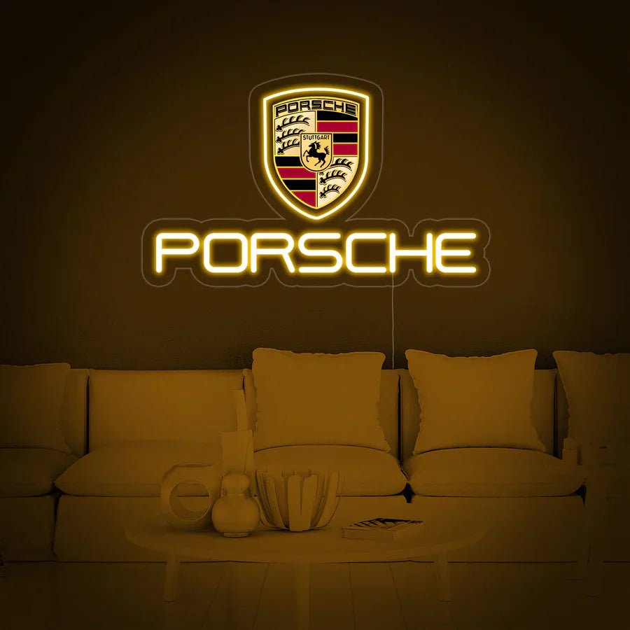 Porsche logo neon - Skizzografico