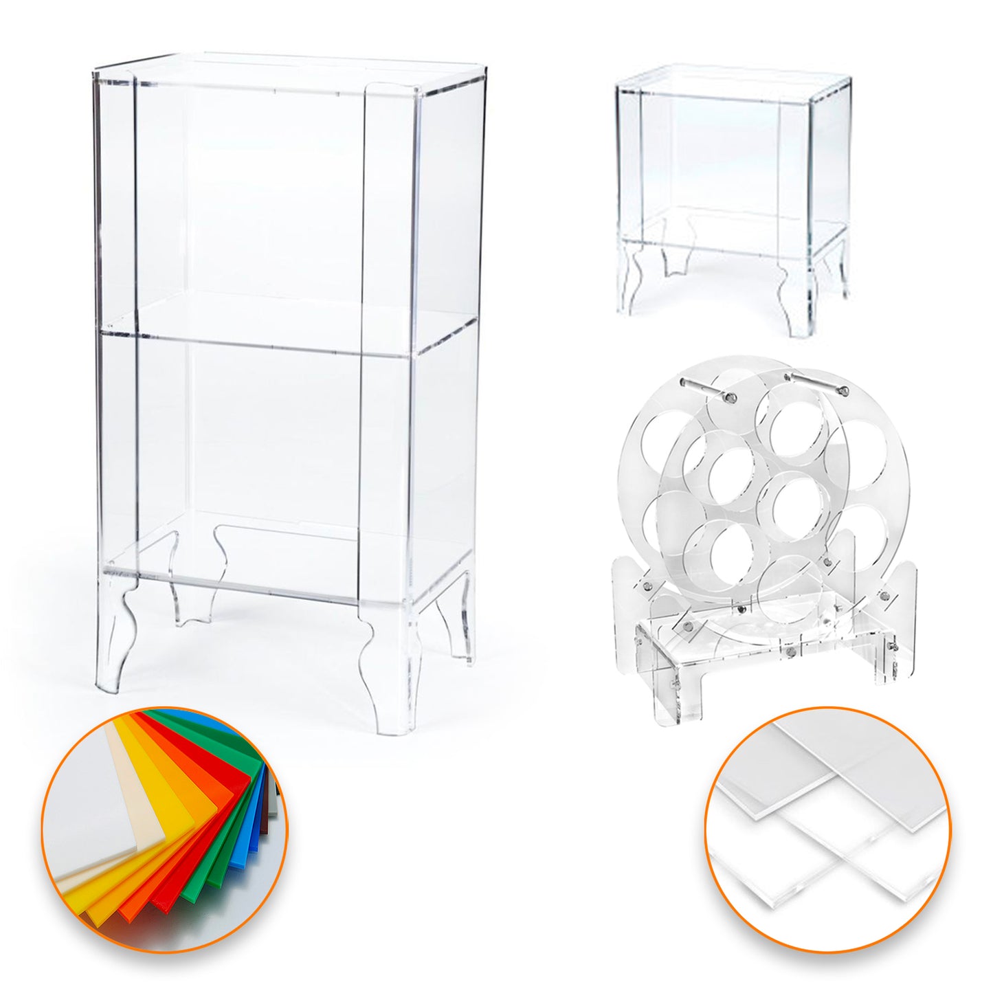 ARREDAMENTO completo in plexiglass trasparente da salotto