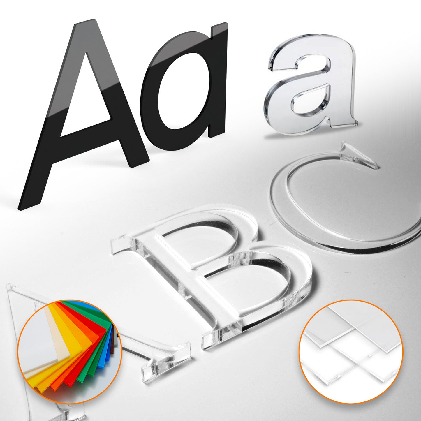 Lettere in plexiglass taglio laser