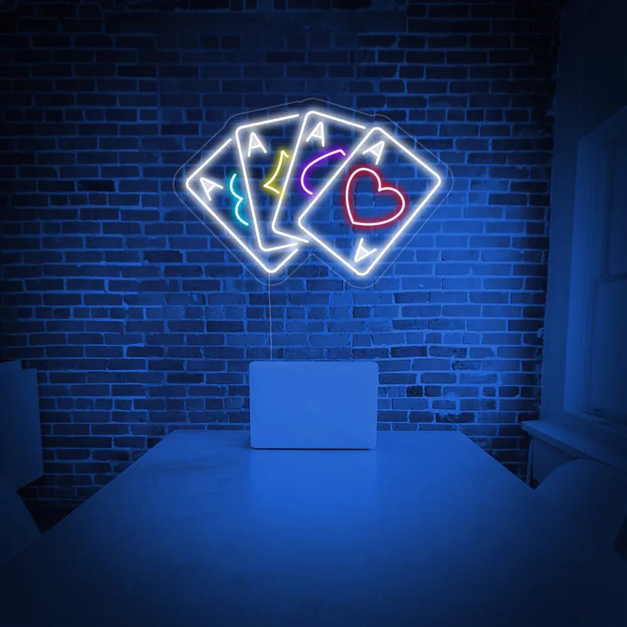 Poker assi Neon - Skizzografico