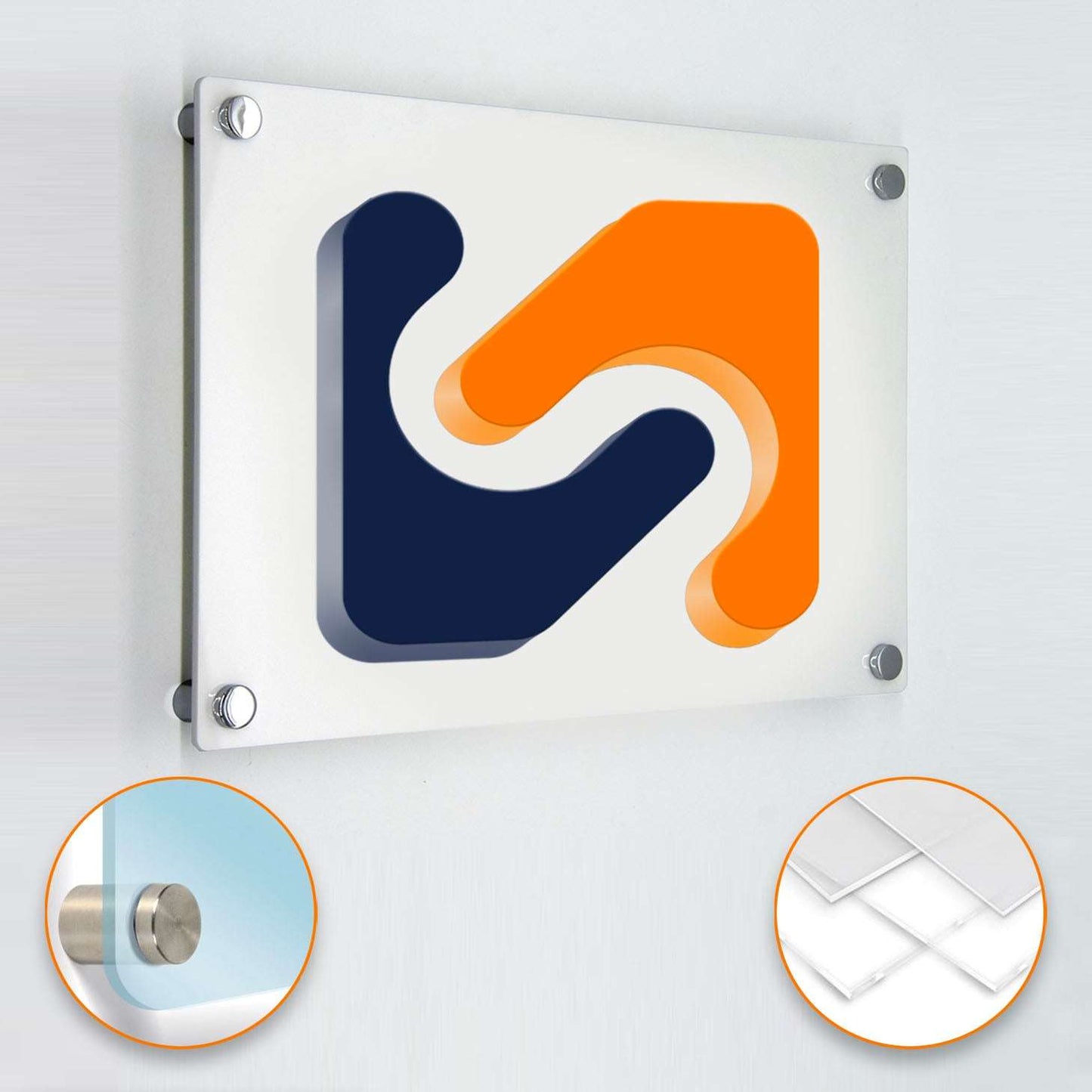 Targa con logo in rilievo - Skizzografico