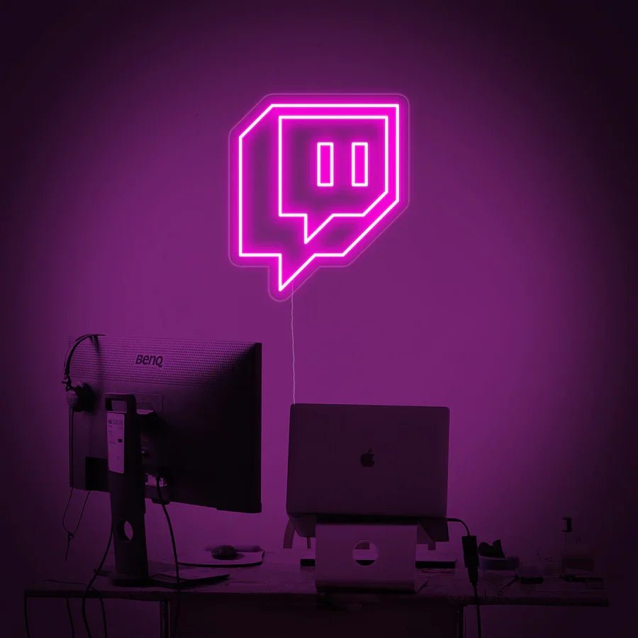Twitch logo neon - Skizzografico