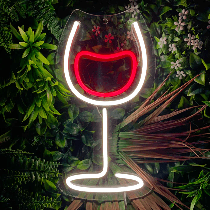 Bicchiere di Vino neon - Skizzografico