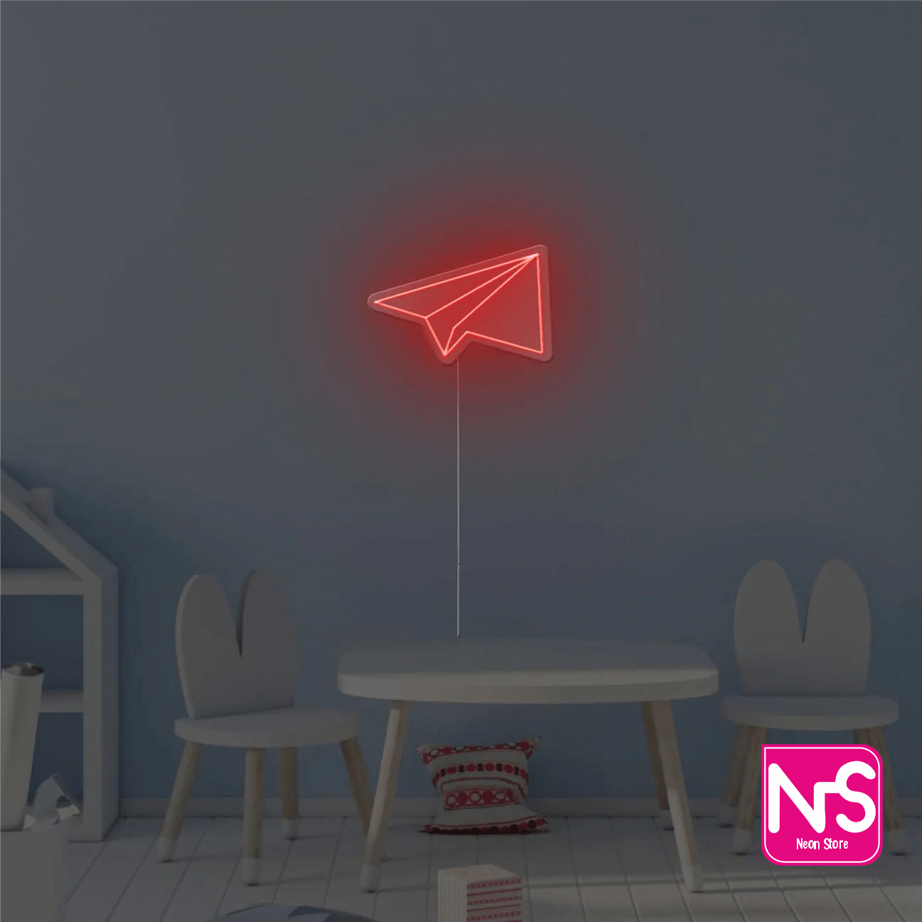 aereo di carta neon - Skizzografico