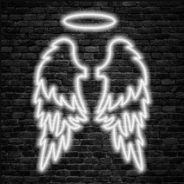 Neon Angelo con Aureola - Skizzografico