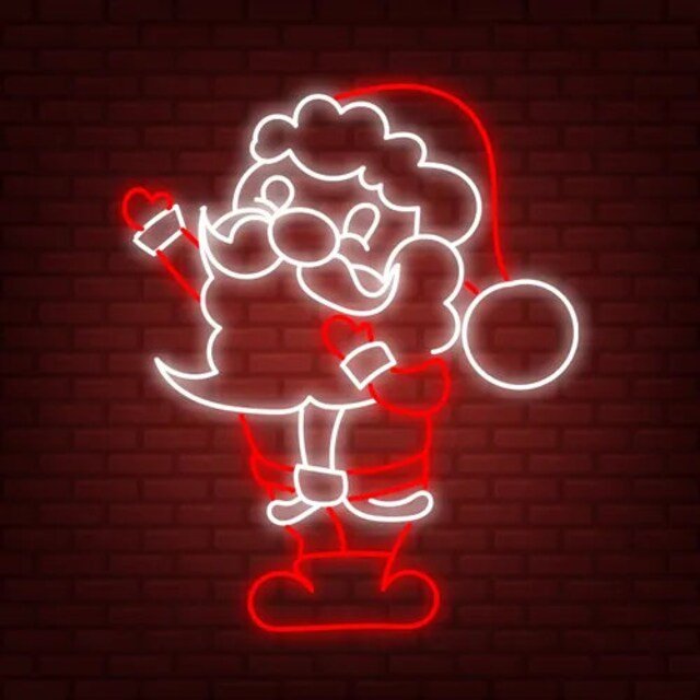 babbo natale neon - Skizzografico