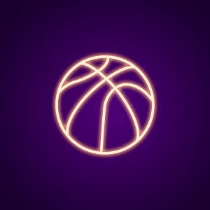 Palla basket neon - Skizzografico
