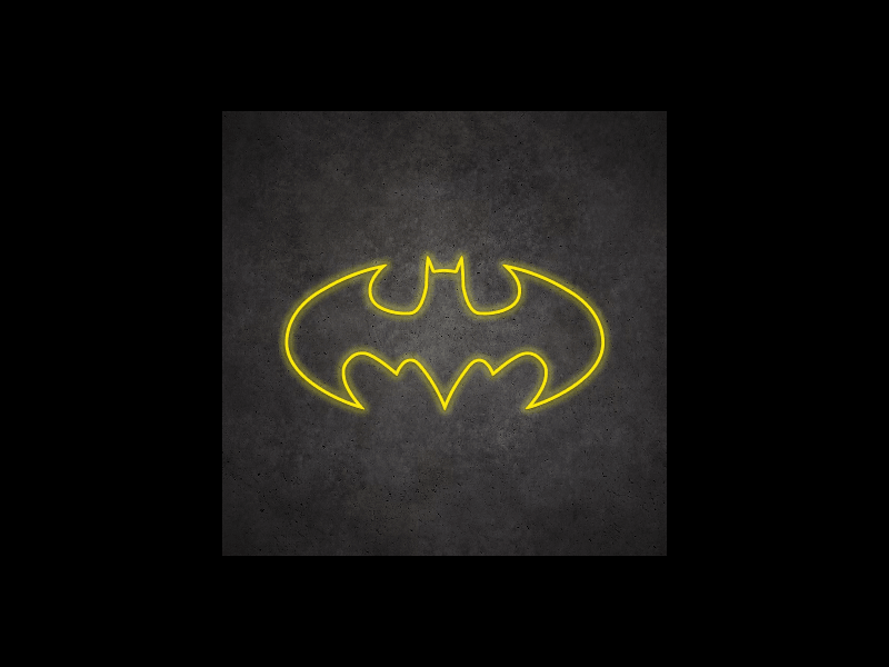 batman logo neon - Skizzografico
