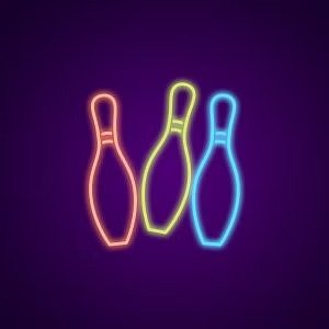 Birilli bowling neon - Skizzografico