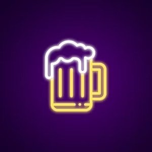 boccale birra neon - Skizzografico