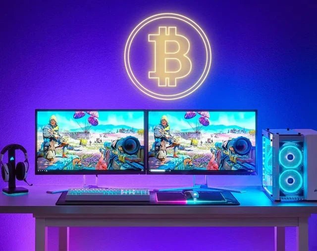 bitcoin neon - Skizzografico