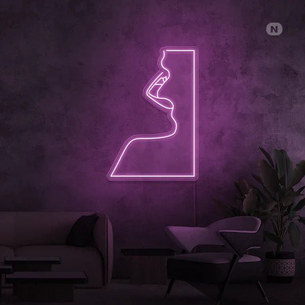 bocca quadro neon - Skizzografico
