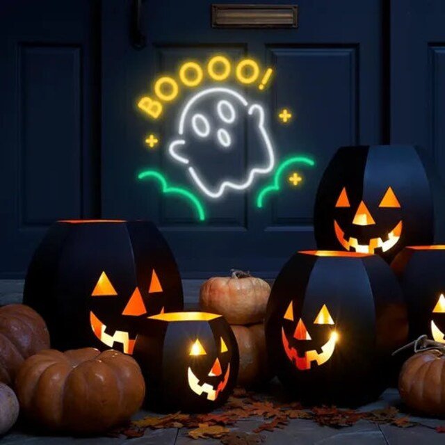 booo halloween neon - Skizzografico