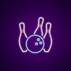 bowling neon - Skizzografico