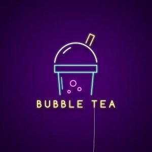 bubble tea neon - Skizzografico