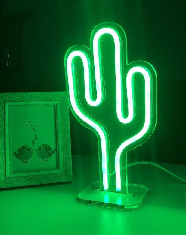 Cactus neon lampada - Skizzografico