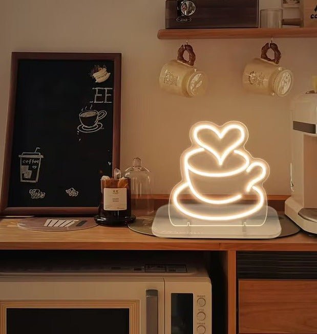 tazza caffè lampada neon - Skizzografico