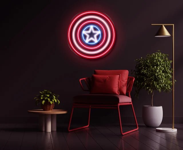 Capitan America Neon - Skizzografico
