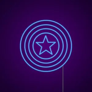 Capitan america logo neon - Skizzografico