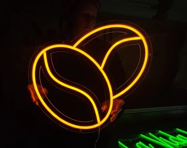 chicchi di caffè neon - Skizzografico