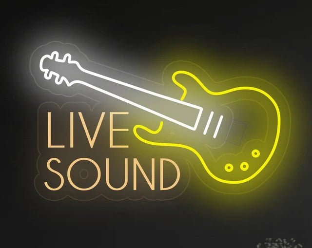 chitarra live music neon - Skizzografico