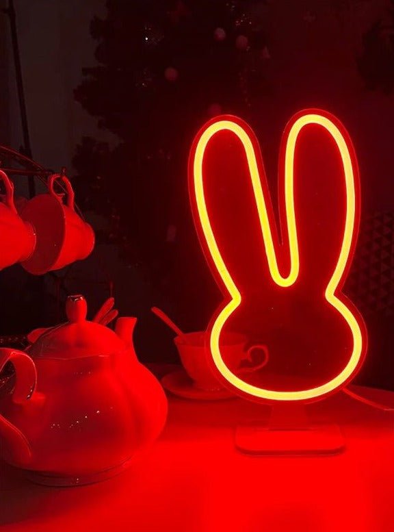 Coniglio lampada neon - Skizzografico
