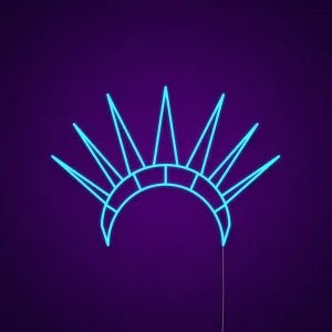 Corona statua liberta Neon - Skizzografico