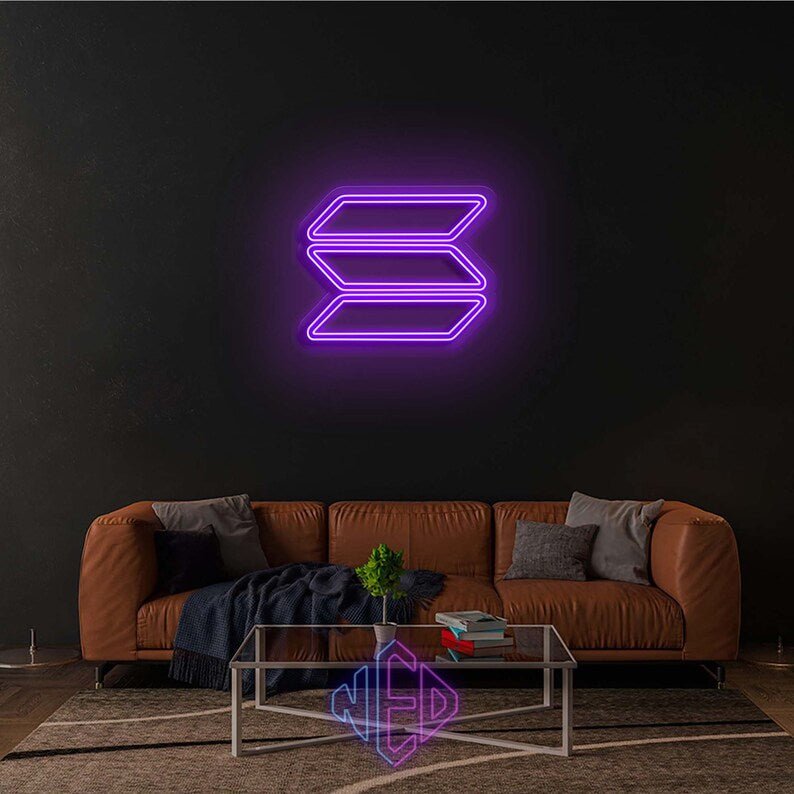 Solana crypto neon - Skizzografico