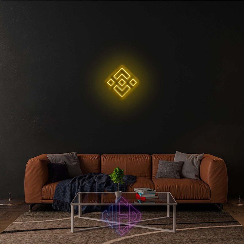 Binance crypto neon - Skizzografico