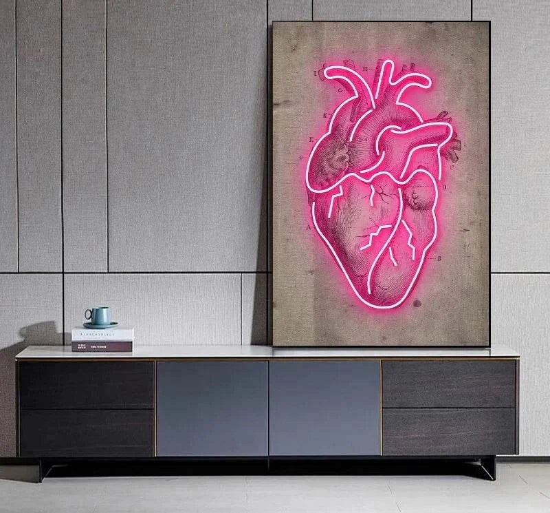 Cuore quadro Neon - Skizzografico