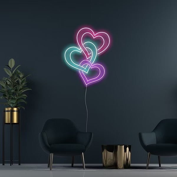 Catena cuore neon - Skizzografico