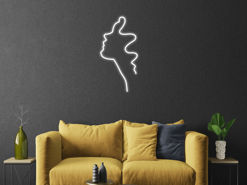 Profilo donna neon - Skizzografico
