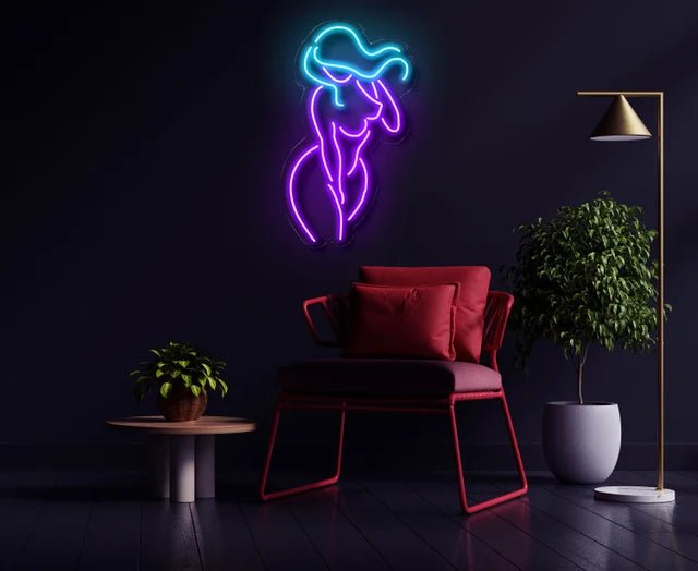 Donna silhuette Neon - Skizzografico