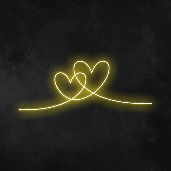 doppio cuore Neon - Skizzografico