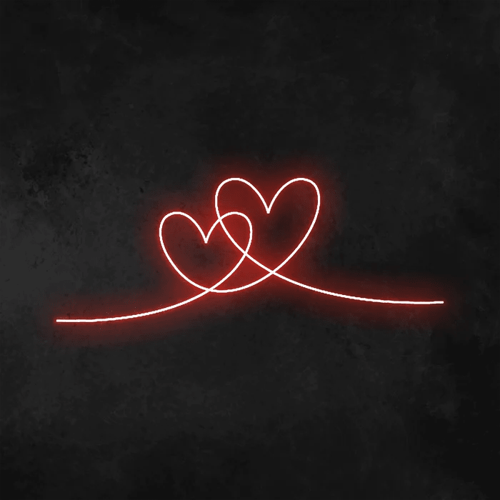 doppio cuore Neon - Skizzografico