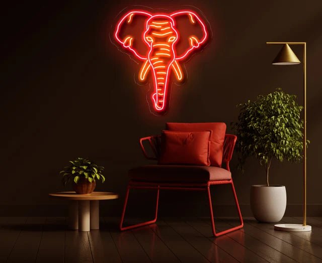 elefante neon - Skizzografico