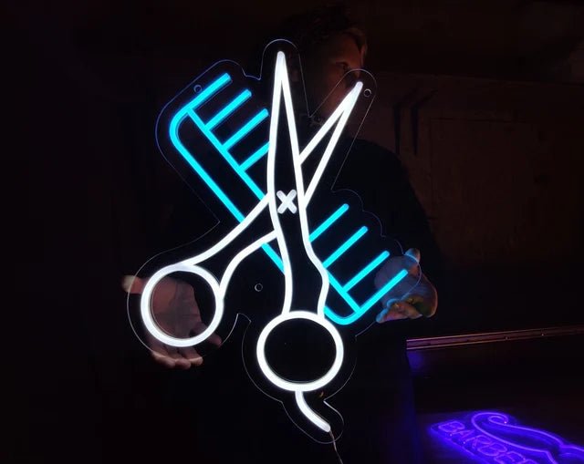 forbici e pettine Neon - Skizzografico