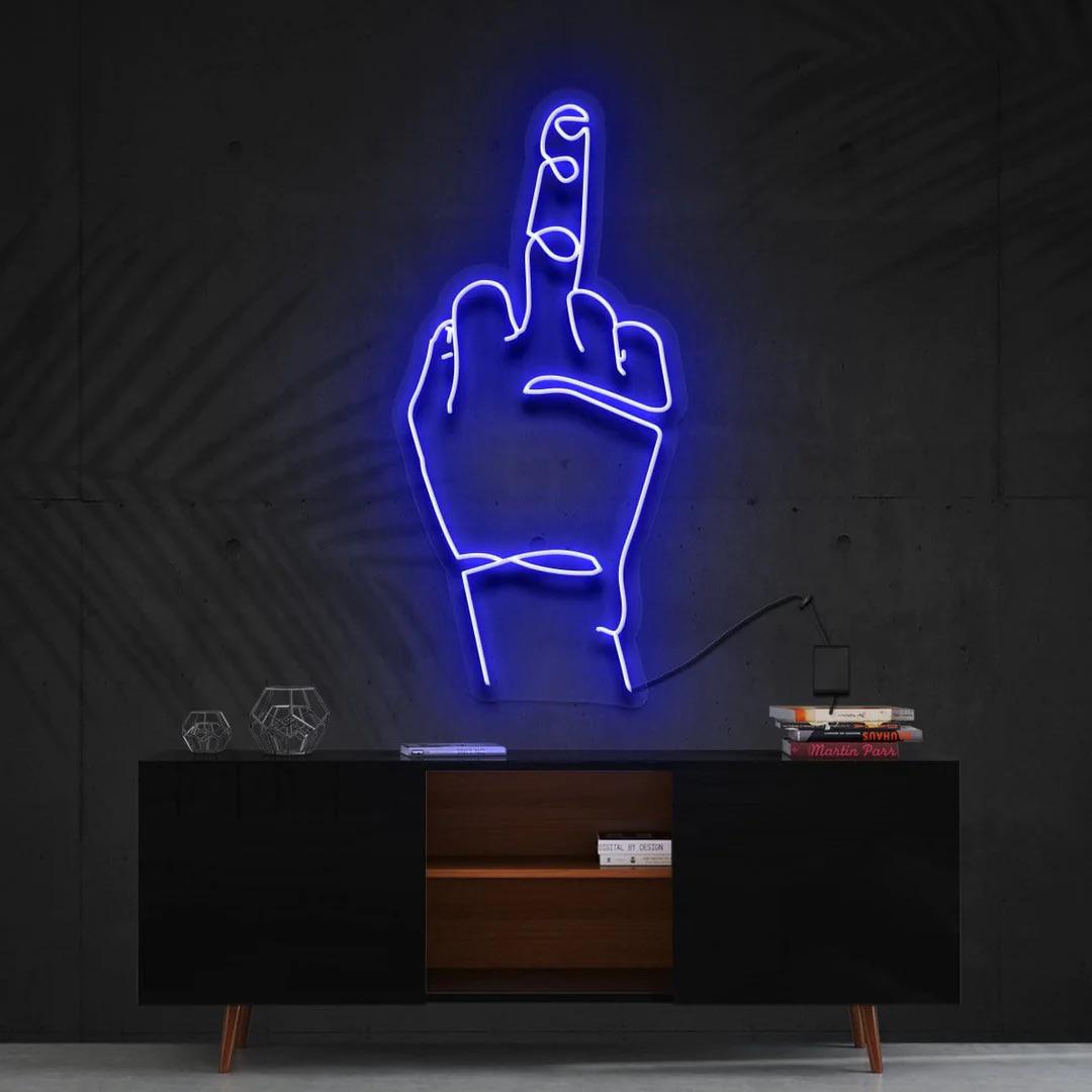 dito medio neon - Skizzografico